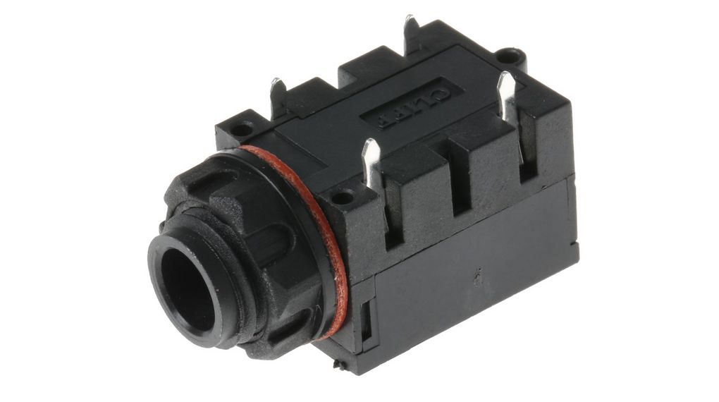 Audiokontakt, Uttag, Mono, Rak, 6.35 mm